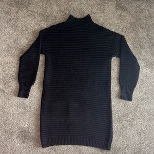 NWB Jessica Simpson ribbed black sweater dress small